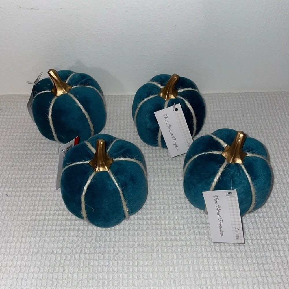 Mini velvet pumpkins - set of 4- target bullseye playground